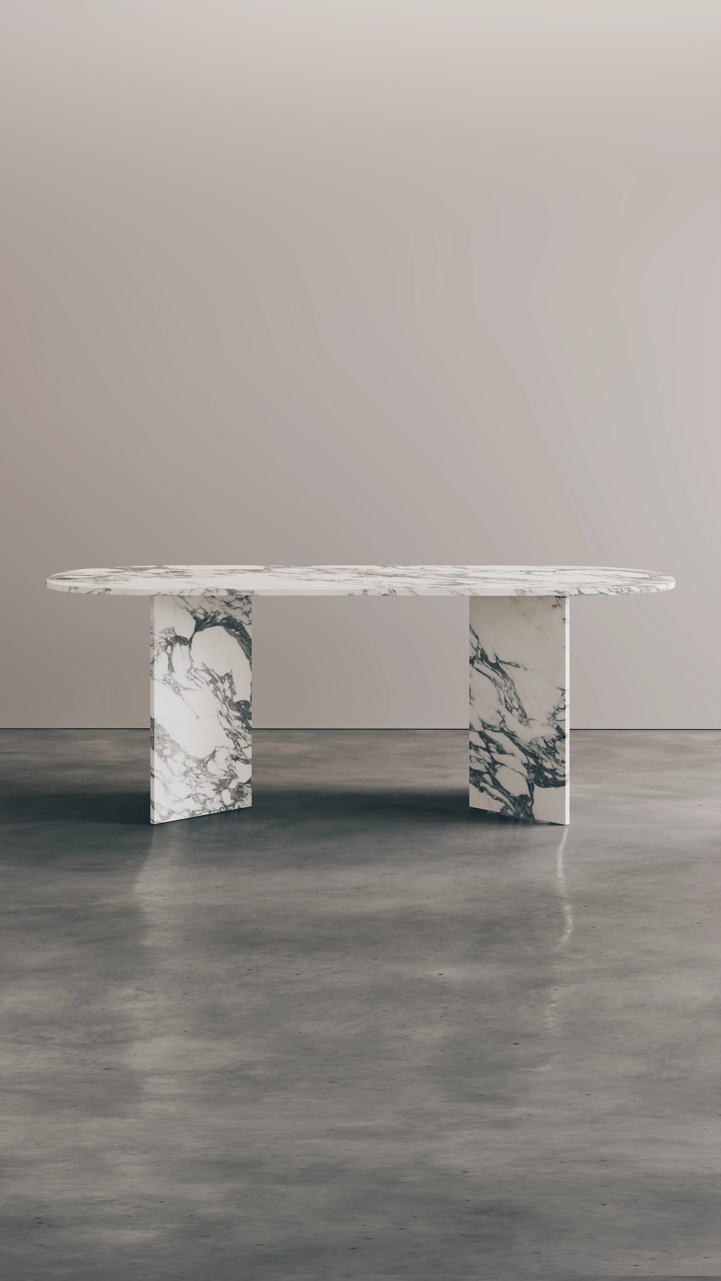 Dining Table Arabescato - V Base
